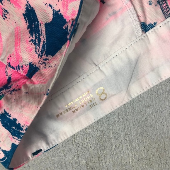 Lilly Pulitzer Callahan Teal Pink Floral Shorts 8 - Picture 5 of 7